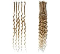 Curly Ended Thin 0.6cm Dreadlock Extensions 20 Inch Synthetic Wavy Dreadlocks SE Dreadlock Extensions Soft Pre-looped Dreads 15 Strands