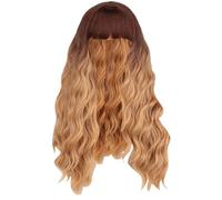 Curly Full Head Synthetic Wigs with Natural Look Breathable Mesh Cap Adjustable Strap Multiple Colors Synthetic Hair Wigs