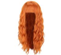 Curly Full Head Synthetic Wigs with Natural Look Breathable Mesh Cap Adjustable Strap Multiple Colors Synthetic Hair Wigs