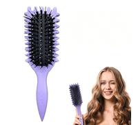 Curly Hair Brush, Bounce Curl Defining Tool, Wide Tooth Soft Comb for Wavy Hair, Dry Detangling Brush, Ideal for Styling to Reduce Pulling, Perfect Hairs Appliance in Purple Color(Purple)