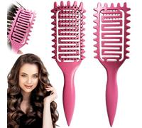Curly Hair Brush, Curl Defining Brush, Detachment Hair Brush, Define Styling Paddle Brush for Wet/Thin/Curly Hair, Soft Bristle Vent Detaching Comb for Women and Men Less Pullin (magenta)