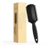 Curly Hair Brush, Curl Defining Brush, Hair Brush, Flexible, Curl Enhancing, Reduce Pulling (Black)