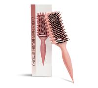 Curly Hair Brush Defining, Vented Curl Defining Brush for Effortlessly Detangling Shaping and Styling Women's Men's Curls on All Wet or Dry Hair Types, Reduces Frizz (Beige)