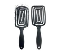 Curly Hair Brush - Detangling & Curl Defining Brush for Hair | Vented Bounce Curl Styling Tool Comb for Women & Men | Glide Through Knots, Shape & Define Curls with Ease | Hair Detangler Brush (Black)