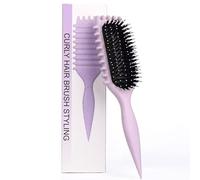 Curly Hair Brush, The Secrets of Curly Hair, Curl Definition Brush for Fixing and Shaping Curls Reducing Rebel Strands and Separating Curls (Purple)