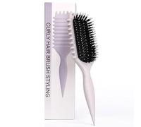 Curly Hair Brush, The Secrets of Curly Hair, Curl Definition Brush for Fixing and Shaping Curls Reducing Rebels and Separating Curls (Beige)