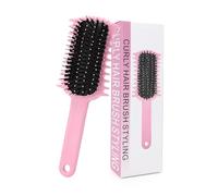 Curly Hair Brush, Volume Curl Defining Brush for Detangling Shaping and Styling Women's Curls, Reduce Pulling (Pink)
