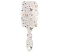 Curly Hair Brushes Cute Squirrel Bunny Rabbit Happy Easter Anti-static Brushes Detangling Brushes for All Hair Types Detangling and Adding Shine