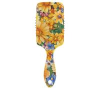 Curly Hair Brushes Jamaica Lignum Vitae Beauty Summer Flowers Paddle Brushes Hair Brushes Detangler for Thick Hair Conditioning Hair Texture