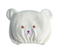 Curly Hair Drying Hat - Fleece Soft Cartoon Bear Design Drying Hat For Hair,Wiping Turban Hair Drying Supplies Fast Absorption Elastic- Towel For Home Hotel Dormitory