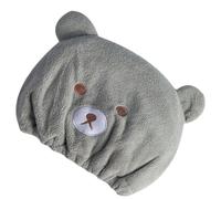 Curly Hair Drying Hat - Fleece Soft Cartoon Bear Design Drying Hat For Hair,Wiping Turban Hair Drying Supplies Fast Absorption Elastic- Towel For Home Hotel Dormitory