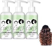 Curly Hair Elastin, Curl Defining Cream for Wavy Hair, Curl Shape Defining Gel for Curly Hair, Curl Boost Defining Cream, Natural Hair Hydrating Cream Conditioner Protecting for All Hair Types (3pcs)