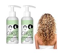 Curly Hair Elastin, Curl Defining Cream for Wavy Hair, Hair Enhancer Moisturizing, Curl Boost Defining Cream Hair Repairing Bounce, for Frizz Control & Color Treated, Curl Moisturizer (2Pcs)
