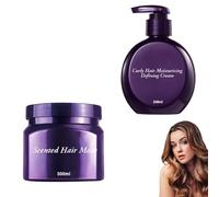 Curly Hair Moisturizing Defining Cream, Hair Curl Defining Cream, Style & Maintain Natural Curls, Deep Moisturization, for Curly & Wavy Hair (D+H)