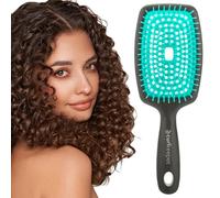 CURLY HAIR SOLUTIONS Flexy Brush - Eliminate Knots While ExfoliatingYour Scalp and Stimulate Blood Circulation for Beautiful and Shiny Curls