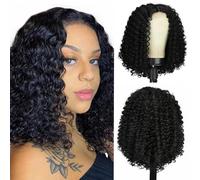Curly Lace Front Wig Black Synthetic Wigs for African Women Small Curly Short Hair Wigs Short Curly Wig Halloween Heat Resistant Wig