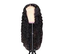 Curly Lace Front Wig Human Hair - HD Transparent Lace Closure Wig, 150% Density Water Wave Style | Natural Looking Full Volume Design Soft Breathable Cap Structure Premium Quality Hairpiece for Women