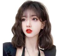 Curly Natural Wave Wig,Women's Short Curly Wavy Hair,Synthetic Hair,Full Wigs,for Women Lady Halloween Cosplay Anime Costume Party Daily Use A (A)