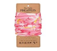 Curly Pineapple Head Wrap, Head Wraps for Black Women, Extra Wide Floral Sleep Scarf for Thick Curly & Coily Hair, Anti-Frizz Pineapple Hair Wrap, Soft Stretch Night Tube for Braids (Pink)