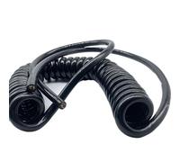 Curly Spring Cord, 12 Core 1mm Square Pure Copper Core Multicore Wire Coding Spring Wire Retractable Coil(Stretch 1 Meter)