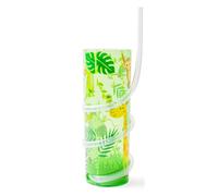 Curly Straw Drink Cup Safari Design 450ml