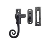 Curly Tail Casement Fastener in Black Antique FF82