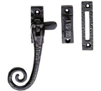 Loops Curly tail Casement Window Fastener 124 x 80mm Black Antique Window Fitting Loops Black