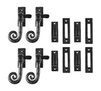 Curly Tail Window Fastener - Left Handed - W45mm x H115mm - Black - Pack of 4 Hammer and Tongs Black 10000mm_x_520mm