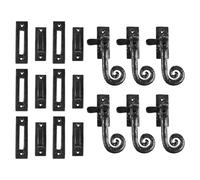 Curly Tail Window Fastener - Right Handed - W46mm x H108mm - Black - Pack of 6 Hammer and Tongs Black 10000mm_x_520mm