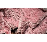 Curly Teddy Faux Fur Fabric Material - Blossom Pink