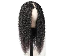 Curly U Part Human Hair Wig 150 Density Kinky Curly Wigs for Black Women Adds Volume(24inch)