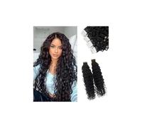 Curly Wave Brazilian Human Hair Adhesive Remy Hair Skin Weft Seamless Invisible PU Tape Ins for Black Women Wear and Go(40 pcs-100g,16 inch)