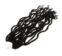 Curly Wavy Goddess Locs Crochet Braid Wig for Women Black | High Temperature Silk, Natural Realistic Look, Comfortable Wear, Long Term Use for Daily Life and Appointments