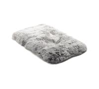 Curly Wool Sheepskin Pet Bed - 100% Genuine Natural Sheepskin for Cats and Dogs - Soft, Plush, Warm, Breathable, Durable, Odour-Resistant and Easy to Clean Luxury Pet Cushion - Medium/Grey