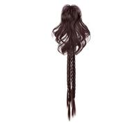 CurlyBraid Hair Claw Clip Ponytail Extensions Updos Jaw Clip Synthetic Fountain Ponytail Wigs Girl Decors Synthetic Hair For Casual Wear