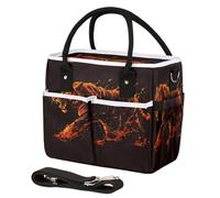 CURLYOOT Cool Animal Tiger Insulated Lunch Bag for Women Men Adults, Lunch Box with Adjustable Shoulder Strap Large Lunchs Tote Bag for Work Picnic Camping