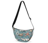 CURLYOOT Crescent Bag for Women Men Lightweight Sling Crossbody Bag with Adjustable Strap Polyester Travel Shoulder Bags, Purple