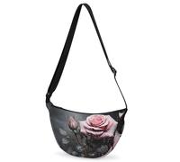 CURLYOOT Crescent Bag for Women Men Lightweight Sling Crossbody Bag with Adjustable Strap Polyester Travel Shoulder Bags, Purple, Modern