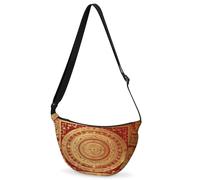 CURLYOOT Crescent Bag for Women Men Lightweight Sling Crossbody Bag with Adjustable Strap Polyester Travel Shoulder Bags, White
