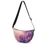 CURLYOOT Crescent Bag for Women Men Lightweight Sling Crossbody Bag with Adjustable Strap Polyester Travel Shoulder Bags, Yellow