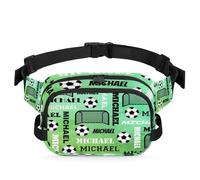 CURLYOOT Custom Fanny Pack for Women Waist Packs Crossbody Belt Bag with Adjustable Strap for Sports Workout Running Traveling Hiking, Green, Medium, Modern