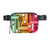 CURLYOOT Custom Fanny Pack for Women Waist Packs Crossbody Belt Bag with Adjustable Strap for Sports Workout Running Traveling Hiking, Red Yellow Blues, M, Modern