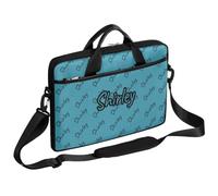 CURLYOOT Custom Laptop Bag with Name, Personalized Name Laptop Sleeve Case 13-14 inch Handbag Waterproof Messenger Shoulder Bag Computer Carrying Bag, Blue Black
