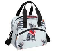 CURLYOOT Cute Dog Scottish Terrier Insulated Lunch Bag for Women Men Adults, Lunch Box with Adjustable Shoulder Strap Reusable Lunch Tote Bag Cooler Bag for Work Picnic Camping