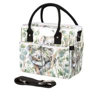 CURLYOOT Cute Koala Insulated Lunch Bag for Women Men Adults, Animals Watercolor Wildlife Lunch Box with Adjustable Shoulder Strap Large Lunchs Tote Bag for Work Picnic Camping