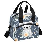 CURLYOOT Kawaii Koala Insulated Lunch Bag for Women Men Adults, Lunch Box with Adjustable Shoulder Strap Reusable Lunch Tote Bag Cooler Bag for Work Picnic Camping