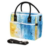 CURLYOOT Marble Insulated Lunch Bag for Women Men Adults, Modern Art Lunch Box with Adjustable Shoulder Strap Large Lunchs Tote Bag for Work Picnic Camping