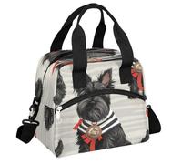 CURLYOOT Scottish Terrier Dog Insulated Lunch Bag for Women Men Adults, Lunch Box with Adjustable Shoulder Strap Reusable Lunch Tote Bag Cooler Bag for Work Picnic Camping