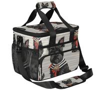 CURLYOOT Scottish Terrier Dog Large Reusable Lunch Bag for Women and Men, Insulated Leakproof Lunch Box for Picnic Hiking Beach, Freezable Cooler Tote Bag Organizer