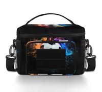 CURLYOOT Sport Soccer Ball Colorful Tactical Lunch Bag Large Insulated Lunch Box for Women Men, Leakproof Cooler Bag with Shoulder Strap, Lunchbox for Work Picnic Travel
